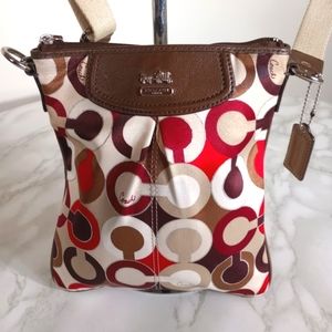 RARE COACH Madison Graphic Op Art Sateen Crossbody Bag